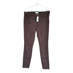 NWT LOFT Eggplant/Maroon  Skinny Jeggings Velvet Texture Size 29/8
